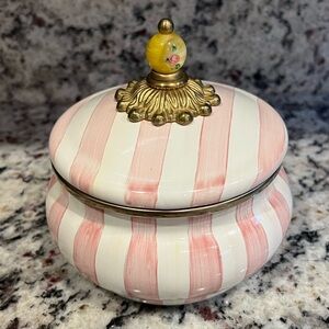 Mackenzie-Childs Squash Pot. Rare and retired. Discontinued pattern. One REPAIR!